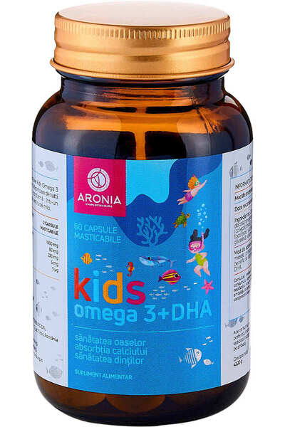 Aronia Charlottenburg Kids Omega 3 + DHA, 60 buc