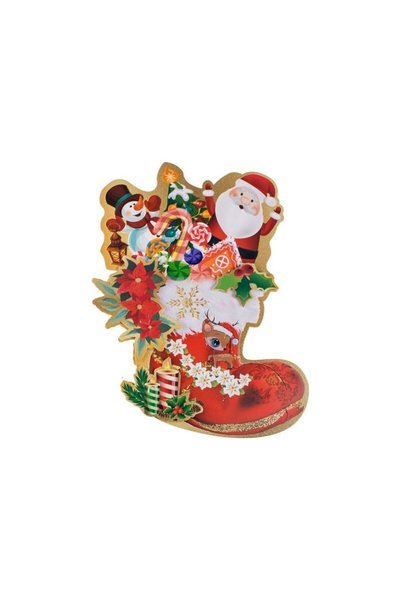 Jumbo 3D Christmas Decorative Sticker Santa Claus Snowman Mistletoe Reindeer ...