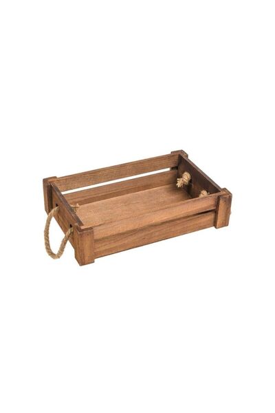 Jumbo Ladita Decorativa din Lemn Manere din Sfoara 31x19.5x7.5cm