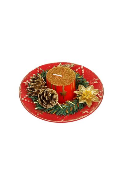 Jumbo Compozitie Decorativa de Craciun cu Lumanari 15cm
