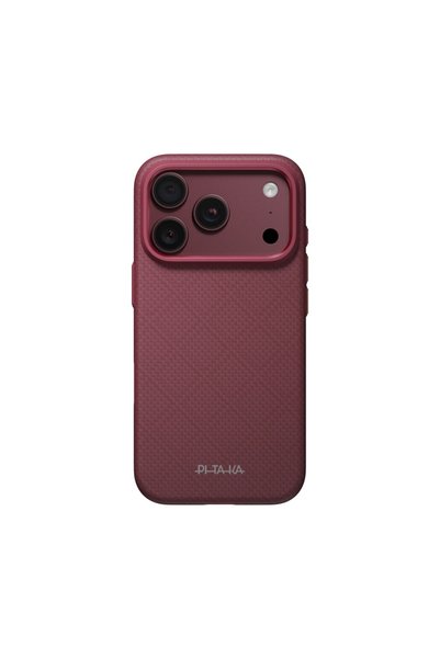 PITAKA Husă pentru iPhone 18 Pro, Summa Case, Bordo