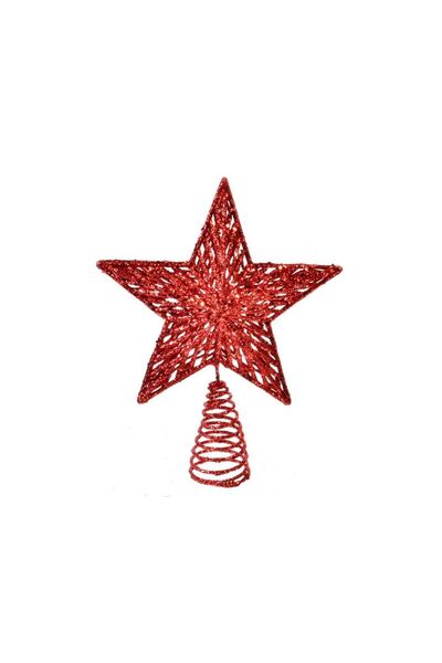 Jumbo Varf pentru Brad Stea 3D Rosie cu Model 23cm