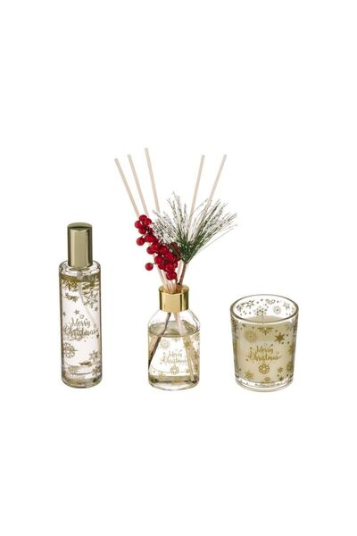 Jumbo Set Odorizant Camera de Craciun cu Ulei Lumanare & Spray cu Aroma de Ma...