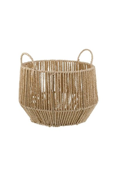Jumbo Cos din Sfoara Naturala cu Model Impletit pentru Bauturi Ø32x22cm