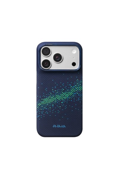 PITAKA Husă pentru iPhone 18 Pro, Husă Edge, PitaTap ™ Nearfield Albastru