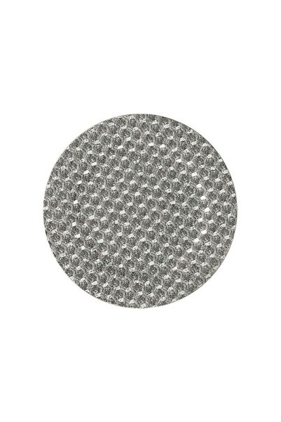 Jumbo Platou Decorativ de Craciun din Plastic Rotund Argintiu Model Dantela Ø...