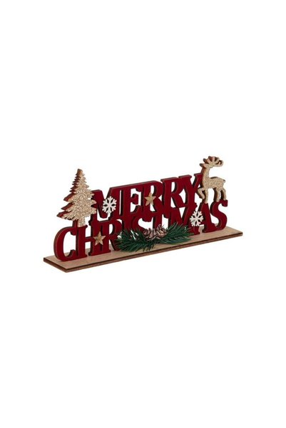 Jumbo Decoratiune de Craciun din Lemn Merry Christmas 22.5cm