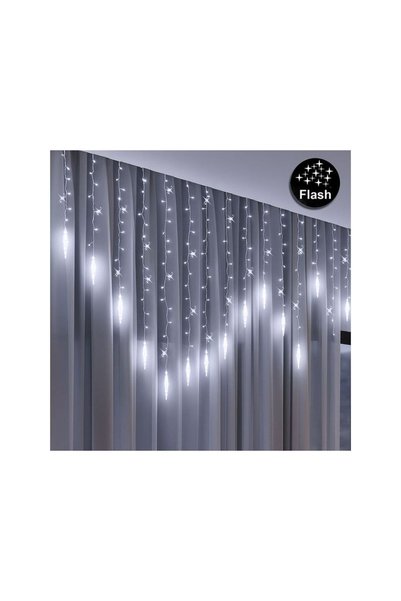 Jumbo Instalatie de Lumini Perdea cu 152 de Becuri LED Turturi Interconectabi...