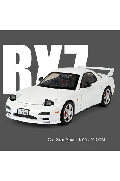 Choice DC32731 White Scale 1:32 RX7-FD Model Car Toy Sound Light Pull Back Ve...