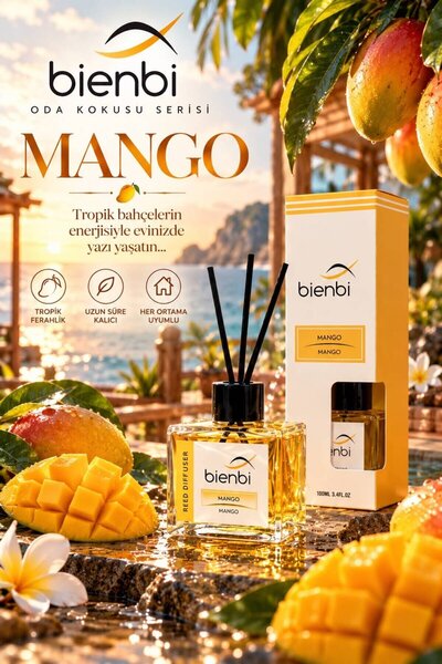 Tropik Mango Esintisi Çubuklu Oda Kokusu & Bambu Koku Seti 100 ml