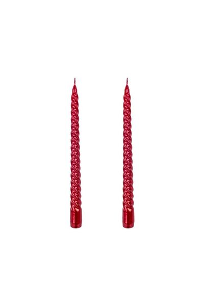 Jumbo Lumanari Rosii pentru Sfesnic 25cm - 2buc