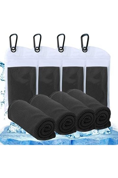 Generic 4 Packs Cooling Towel (40"x 12"), Ice Towel, Microfiber Towel, Soft B...