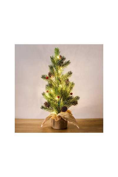 Jumbo Brad de Craciun Decorativ cu 40 de LED-uri cu Baterii - 40cm