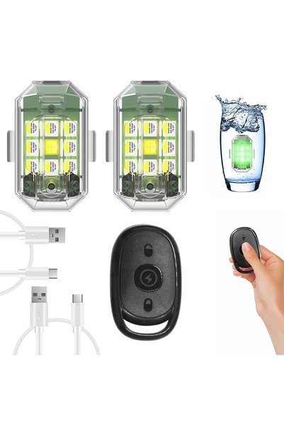 Ubitree High Brightness Wireless LED Strobe Light, 7 Colors Multi-Use Riding ...