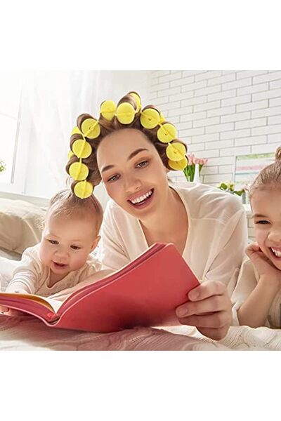 Aputue بكرات شعر إسفنجية، 24 قطعة من بكرات تجعيد الشعر المريحة، بكرات تجعيد ل...