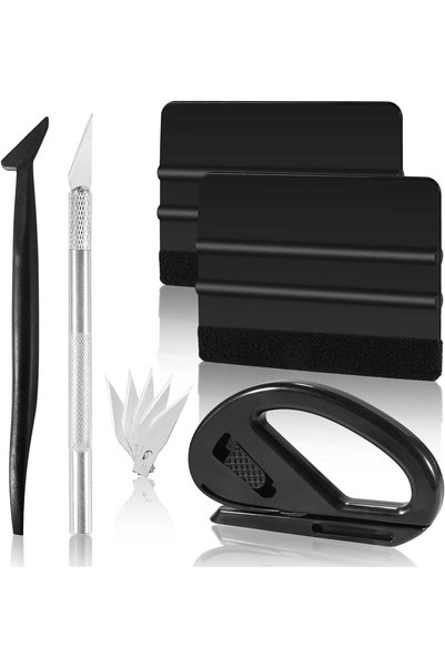 Generic Window Film Tool Kit, 10 Piece Automotive Tinting Set with Flannel Sq...