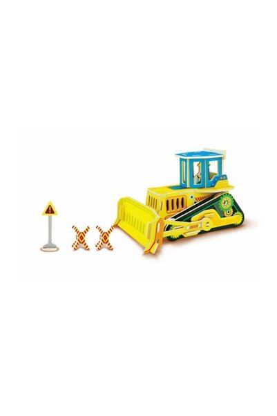 ROBUD Puzzle 3D, Lemn, Buldoexcavator, 60 piese