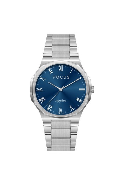 Focus Sapphire Crystal Steel Case and Silver Color Steel Band Japanese Moveme...