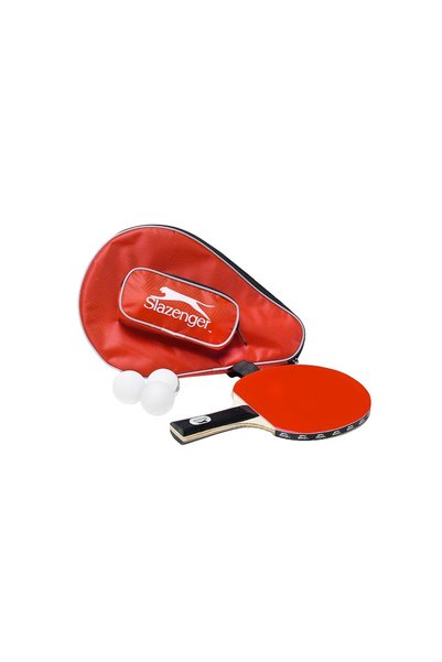 Slazenger Σετ πινγκ πονγκ 5 τεμαχίων με 1 ξύλινη ρακέτα, 3 μπάλες και τσάντα ...