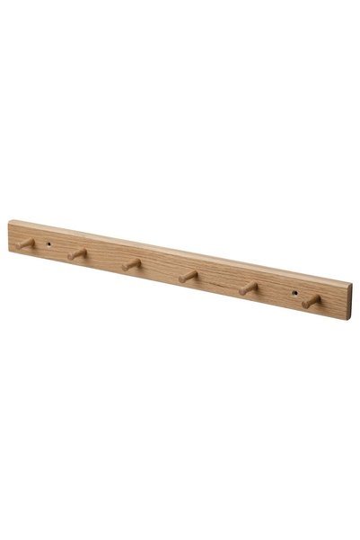 IKEA HÖVOLM Rack with 6 knobs - oak