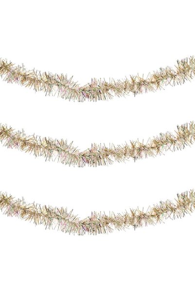 OEM Beige Iridescent Tinsel Christmas Bauble 3m x 5cm