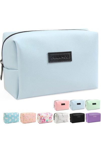 MAANGE MAKEUP BAG, BLUE, 6.7''*3.3''*4.9'', Small Makeup Bag