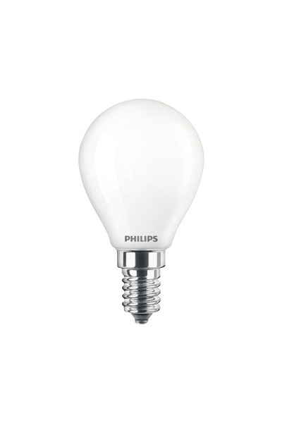 Philips Bec LED E14 6,5W 806 lumeni, glob mat P45, lumină caldă