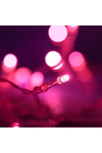 OEM 20 LED Φούξια Γιρλάντα με Μπαταρία 2,2μ - Ροζ