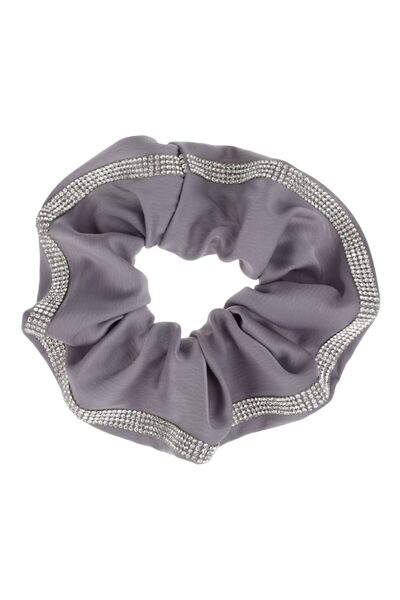 OEM Elastic Par Textil Satinat Gri Pal cu Strass pentru Femei