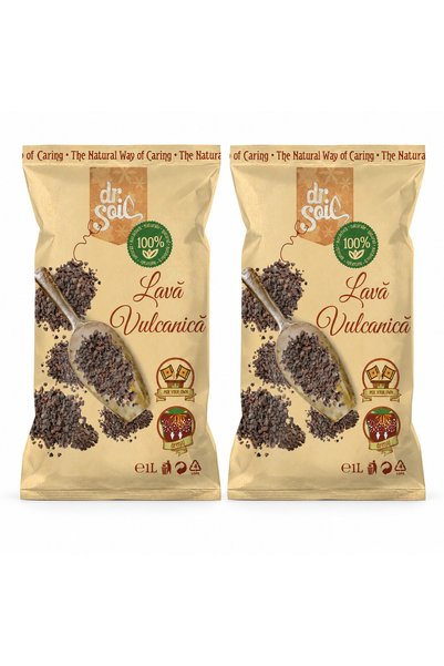 Dr Soil Set lavă vulcanică pentru plante Dr. Soil, 2 × 1 L