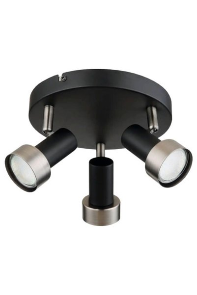 Rabalux Plafonieră cu spoturi Konrad GU10 max. 3x50W, negru/crom