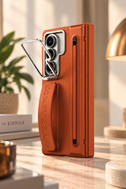 bbtech Samsung Galaxy Z Fold 8 Ultra ile Uyumlu MagSafe Manyetik Özellikli Standlı Entegre Kalem ve Ekran Koruyuculu Premium Kılıf
