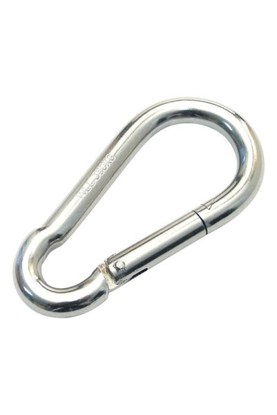 OEM Pösamo Nautic Pro απλό καραμπίνερ 100x10 χιλ., ανοξείδωτο ατσάλι A4