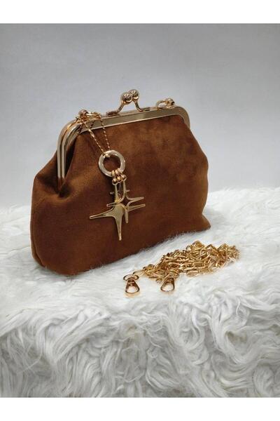 SHIKIRTI BAG STORE حقيبة يد وكتف نسائية من جلد الغزال بحزام طويل متقاطع وتفاص...