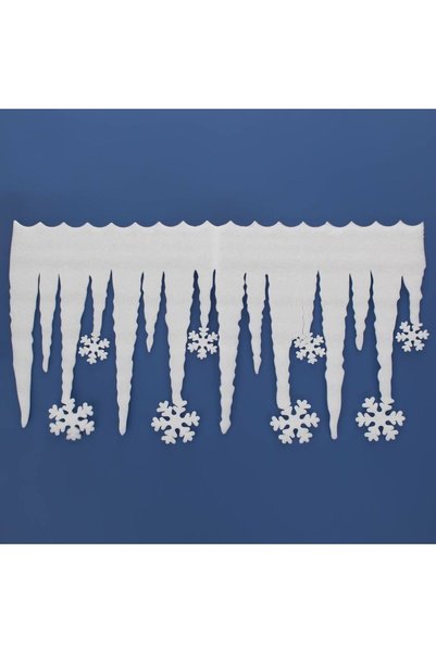 OEM Banner Decorativ de Craciun Turturi Fulgi 65.5x34.5cm