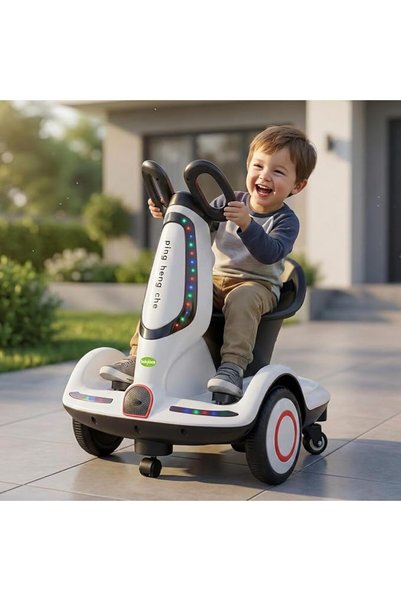 BAYBEE Kids Electric Balance Car Scooter with 360° Rotation Wheels | LED Ligh...