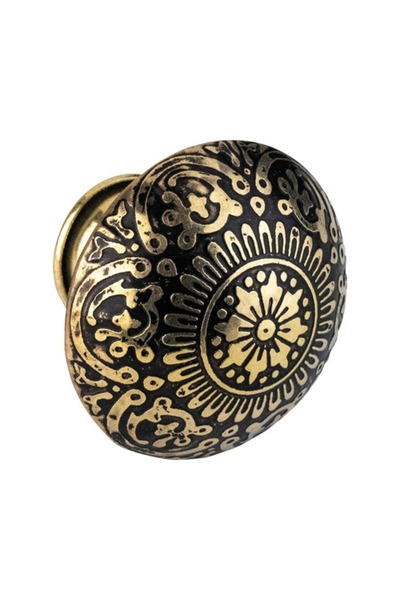 OEM Buton pentru mobilă Ø30mm, alamă antic auriu/negru