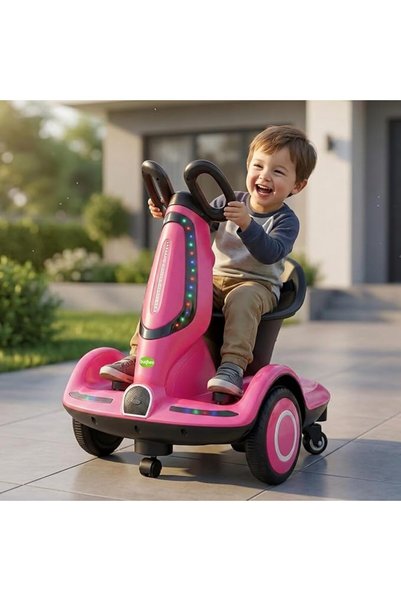 BAYBEE Kids Electric Balance Car Scooter with 360° Rotation Wheels | LED Ligh...