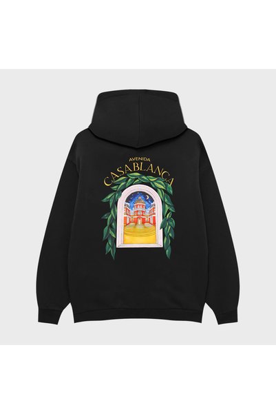 TRAGEDY Unisex Casa Avenida Baskılı 3 İplik Şardonlu Hoodie Sweatshirt