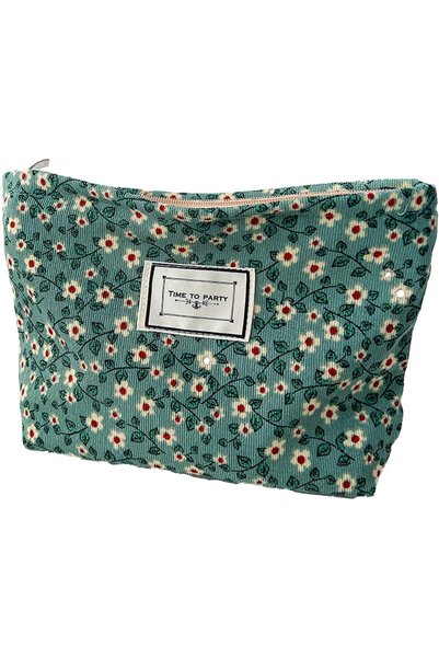 JIEOU Travel Toiletry Bag, Flower Printing Cosmetic Bag, Ladies Handbag Purse...