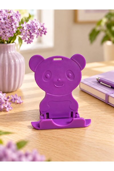 flaky Panda Figürlü Katlanır Telefon Standı Tablet Tutucu Turkuaz