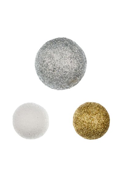 OEM Christmas Creations Accessories 3-Color Foam Balls with Glitter - 20pcs