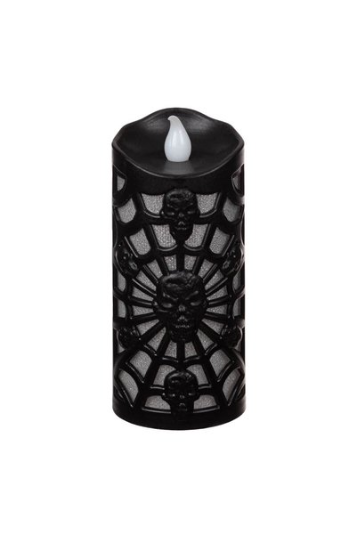 OEM Lumanare LED cu Baterii de Halloween Neagra Model Panza de Paianjen cu Lu...