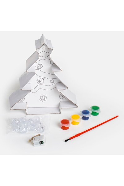 OEM Creative Christmas Tree Set with LED Globes & Colors 15.5x5x18cm
