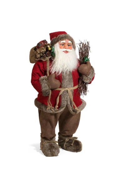 UnderShop Figurină decorativă Moș Crăciun, Cadouri și Ramuri 81cm