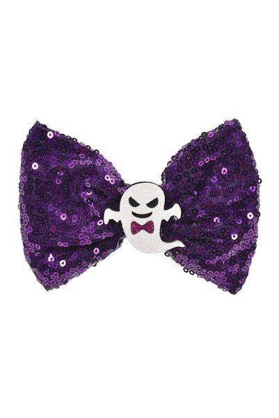 OEM Clama Par Fundita cu Paiete Mov & Fantoma de Halloween 12cm