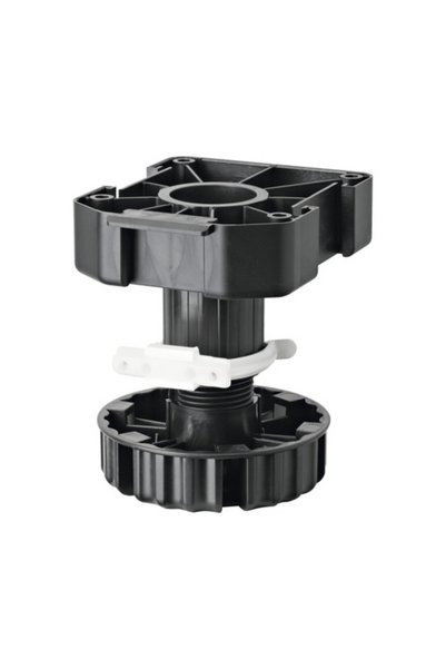 OEM Picioare mobilă ascunse Tarrox Ø77x(90-110)mm plastic negru pachet 4 bucăți