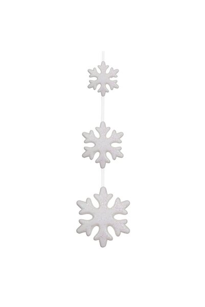 OEM Hanging Christmas Decoration Iridescent Flakes with Glitter 63cm