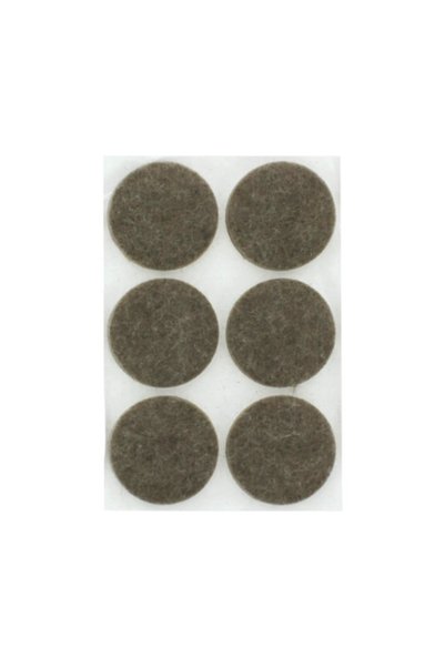 OEM Προστατευτικά επίπλων Tarrox Ø33x6mm, καφέ τσόχα, συσκευασία 6 τεμαχίων, ...