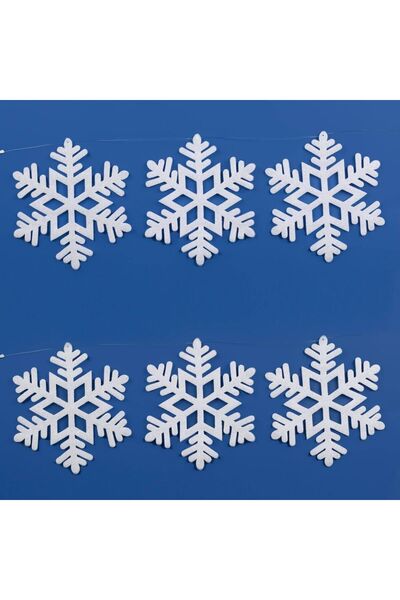 OEM Banner Decorativ de Craciun Fulgi 20x20cm - 6buc